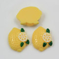 32*25mm Mini Lemon Shaped Resin Fruits Cabochon 100τεμ/τσάντα DIY Craft Decor Charms Keychain Decor Scrapbook Ornamments