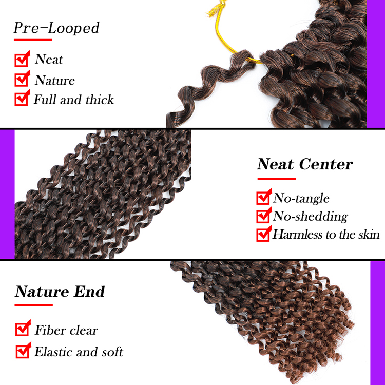 Passion Twist Hair Water Wave Crochet Twist Water Wave Freetress synthetic hair Crochet Braids hair