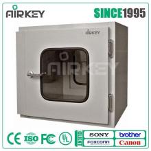 Cleanroom pass through box and transfer box for cleanroom