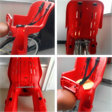 Asiento de plástico para bebé de gran tamaño para bicicleta