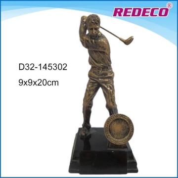 Resin decorative golf trophy