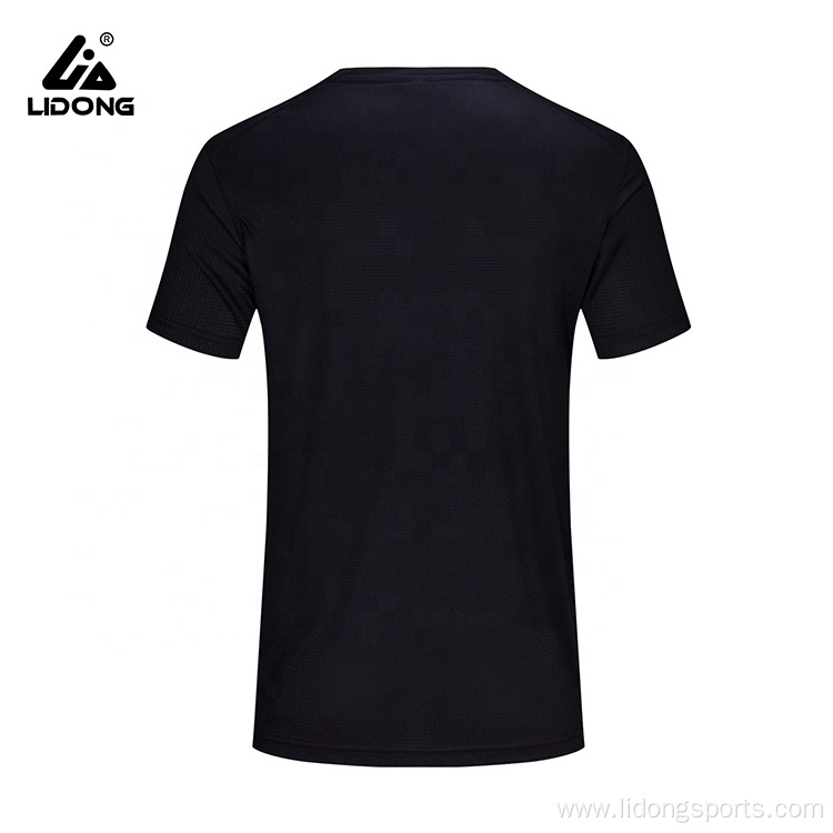 Men Slim Athletic Shirt blank Crew Neck Sport