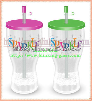 straw led flashing cup