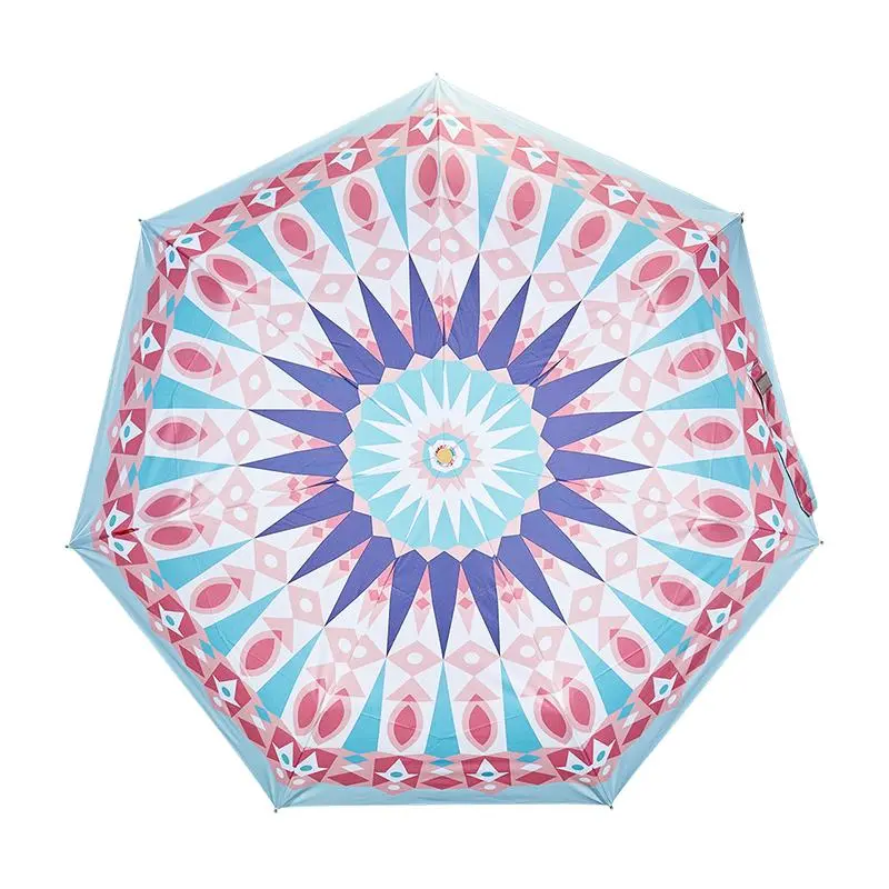 Strong Fold Umbrella Print Low Price Purple Mini Compact Manual Reinforced 210t Canopy Lightweight Wholesale Popular Custom