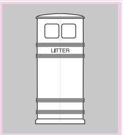  litter bins