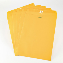 Brown Kraft Envelopes A4 Size - 100 Count Self-Seal File Bags with Quick-Seal Clasp