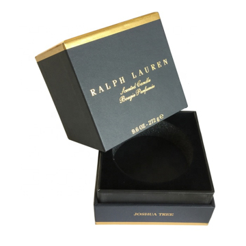 Black Custom Paper Candle Box Packing with Insert