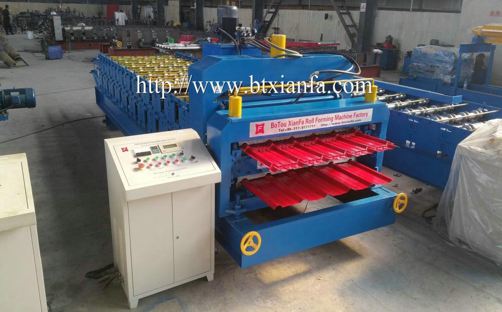 Double Deck Tile Roof Making Machine (2)