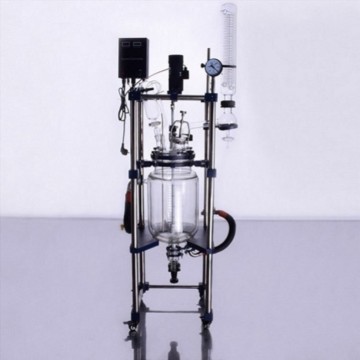 High vacuum chemical 50l jacketed glass reactor
