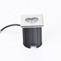 1W 3W en acier inoxydable 12V LED carré enrichis