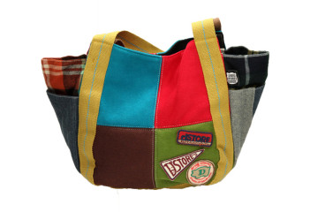 assorted colors reusable custom made shopping bags