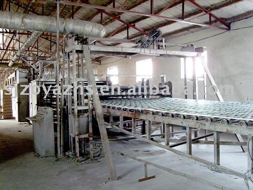 production line of mineral fiber ceiling