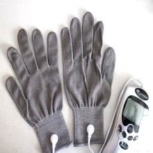 Silver Fiber EMF Shield Gloves with Electrical Massage
