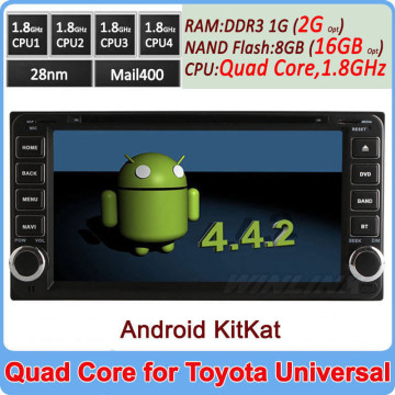 Ownice C200 Quad Core Cortex A9 Pure Android 4.4.2 dvd for toyota corolla hilux vios