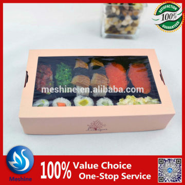 paper sushi to go box with window, sushi container, salad container, dessert tray