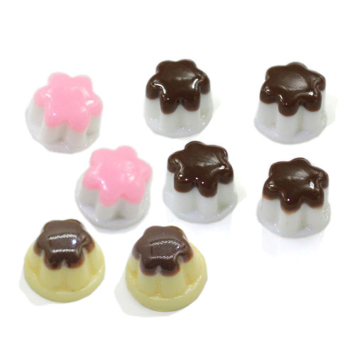 Chocolade Jelly Pudding Vormige Hars Kralen Slime Voor Kinderen Speelgoed Decor Charms Handgemaakte Craft Decor Items Telefoon Shell Decor