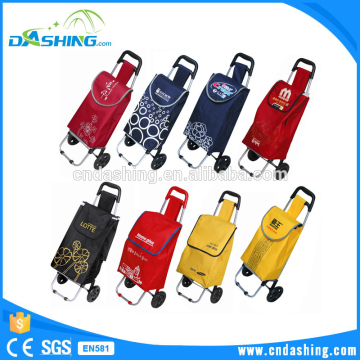 Folding portable carrying cart customized printing shopping trolley bag foldable carrying cart