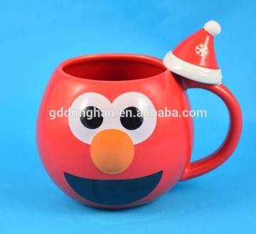 new product ceramic hat cup in red color