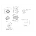 M12 3-5p Front Female Front Front M16 D-Code non schermato