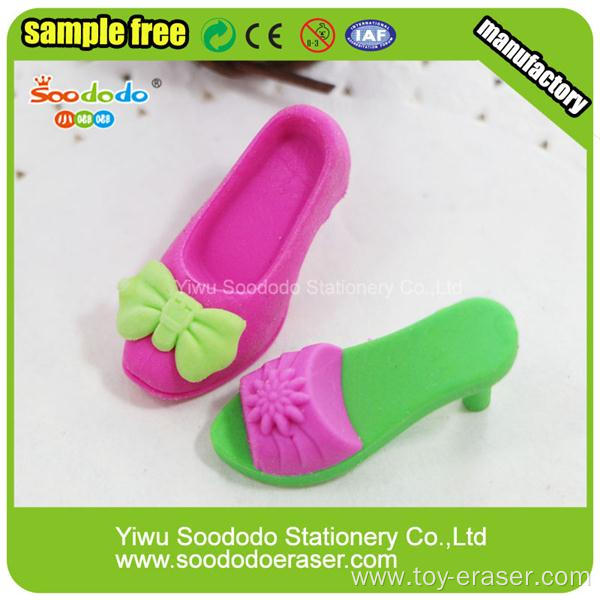 Red Green Shoes Shaped Eraser For Girls