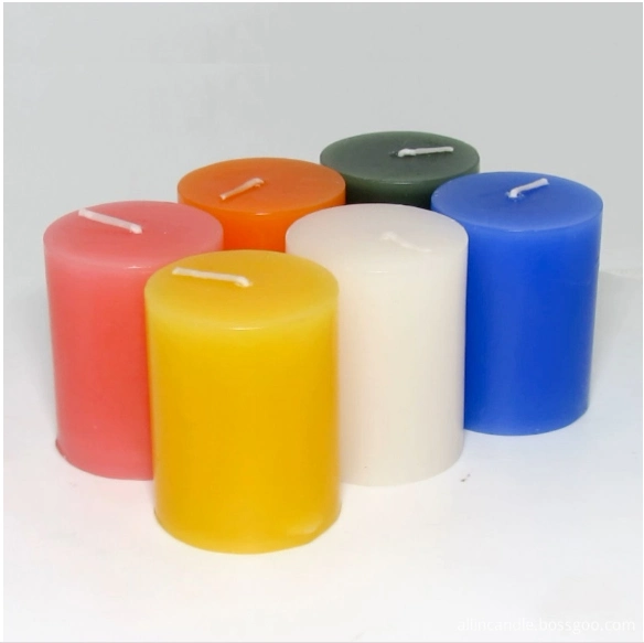 Paraffin Wax Materials and Multi-Colored Color Pillar Candle