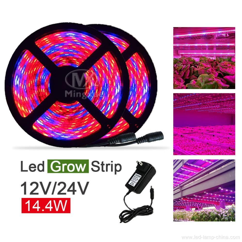 Mingxue led grow light strip 12v dc, ul certified 14W led strip grow lights