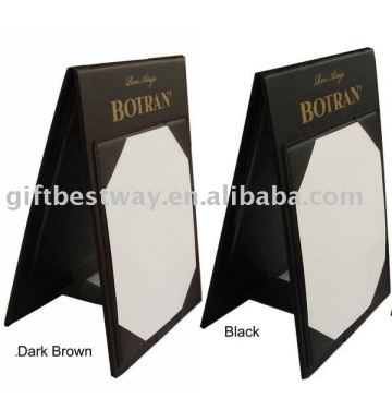 Black menu stand table menu table tent table stand
