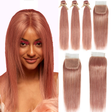 Rebecca Fashion cheap colorful hair extension straight weave 8 to 28inches remy hair bundles wholesale human hair extension