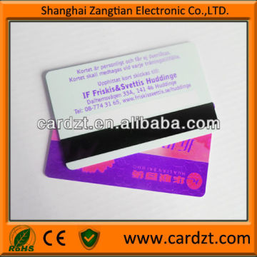 Magnetic stripe swipe card