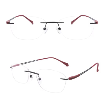 DC8012 Women's Elastic Stainless Steel Rimless Glasses Frames: Stylish Vision Solution