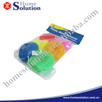 cleaning product cleaning ball, kitchen cleaning plastic mesh scourer cleaning ball
