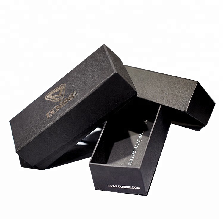 Customized Designs Foldable Recyclable Easy Shipping Coated Paper Black Shoe Box For Packaging