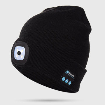 Confortável personalizado logotipo noite esportes levou chapéu bluetooth