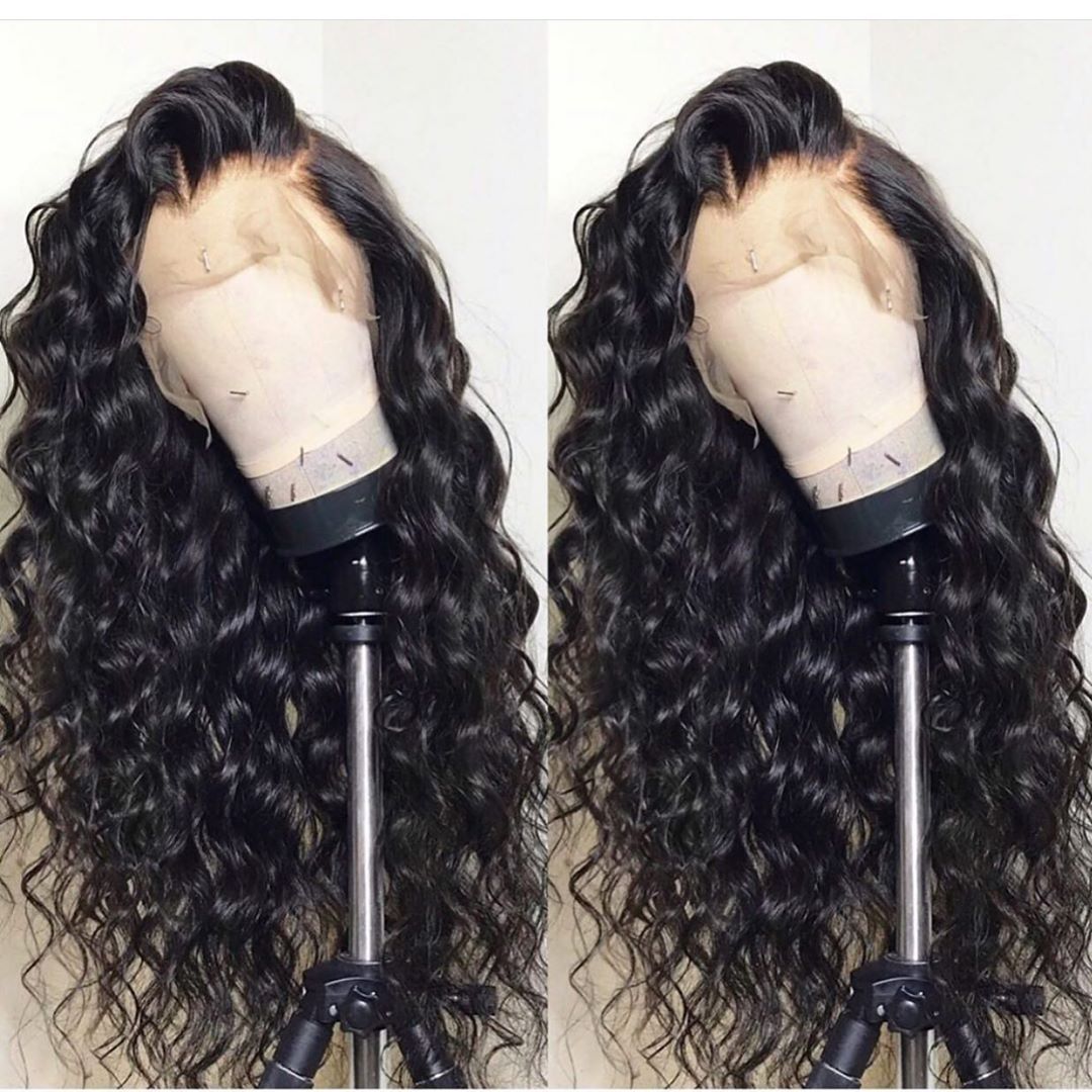13*4 Lace Front Natural Human Virgin Hair Water Wave Wigs Full Cuticle Aligned Unprocessed Indian Virgin Hair Extensions Wigs