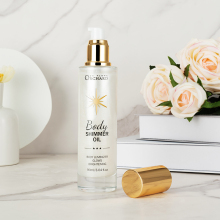 High Quality Liquid Silver Glow Body Shimmering Highlighter Oil - Waterproof Body Shimmer Oil