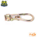 L Track Yellow Zinc Plated Double Stud Fitting With Oval Ring