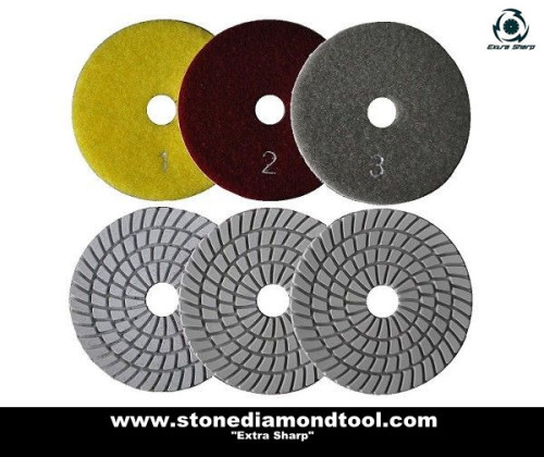 Wet Stone Granite Marble Diamond 3 Step Polishing Pads