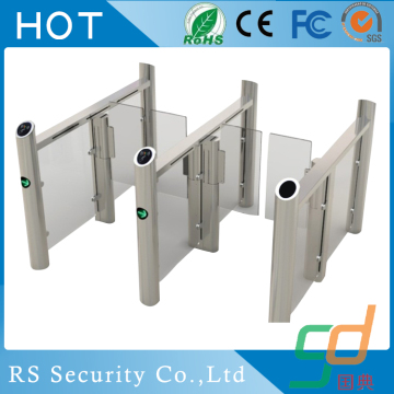 Double Lane Office Pedestrian Glass Turnstile Gate