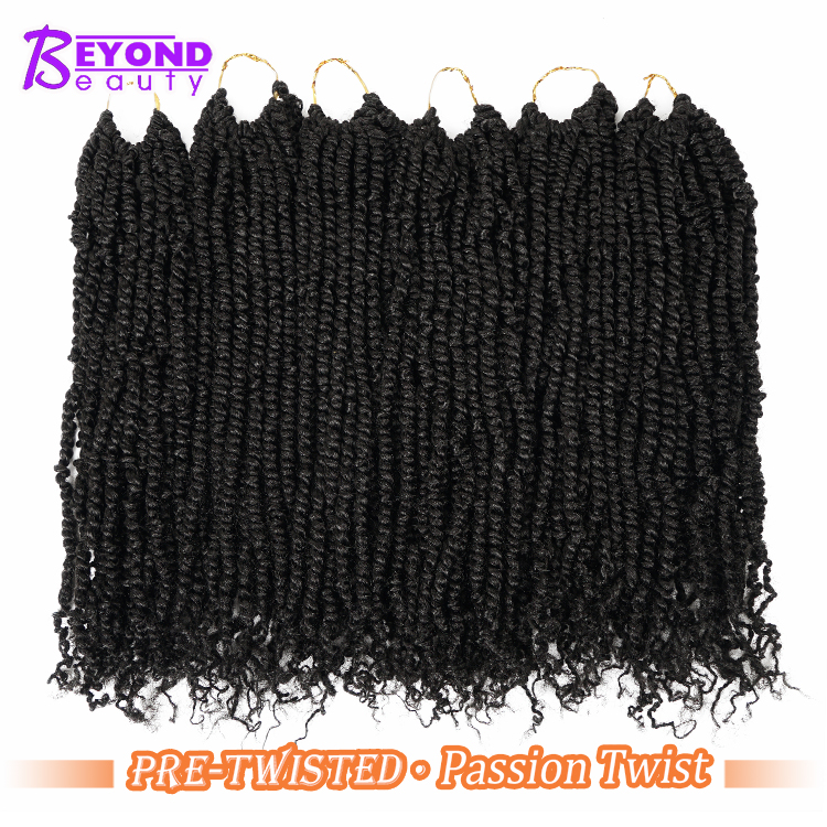 cheap Passion Spring Twists Hair Synthetic Crotchet Hair Extensions Pre looped Fluffy Twists Braiding Hair Crochet Braids Fiber