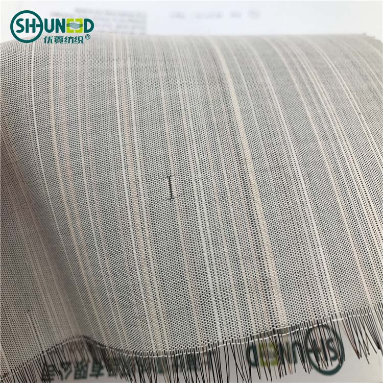 Good quality horse tail woven interlining and fabric for suits and jackets