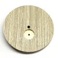 Natural wood watch dial with a subdial