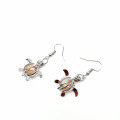 Tortue pendentif perle d&#39;eau douce boucles d&#39;oreilles