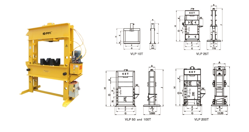 100 Ton Hydraulic Workshop Press Machine