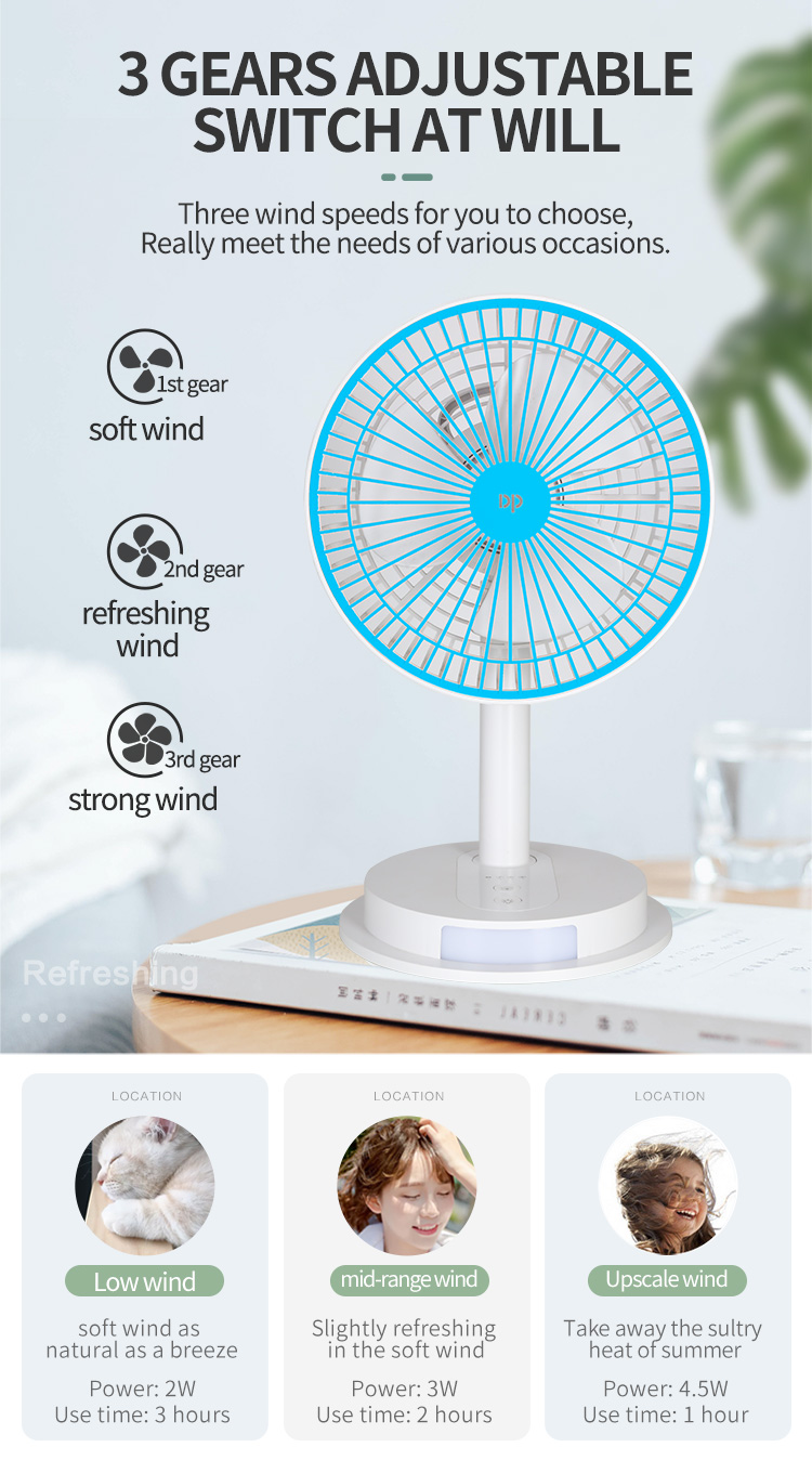 Portable USB Rechargeable Desk Fan High Capacity with Light-7627-blue-detail-2 Portable USB Rechargeable Desk Fan High Capacity with Light-7627-blue-detail-2