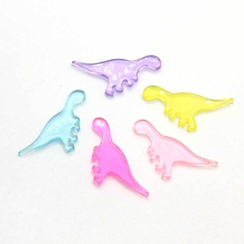 Hot Selling Dinosaurus Transparante Hars Cabochon 100 stks / zak Voor DIY Speelgoed Decoratie Of Ambachtelijke Ornamenten Bead Charms