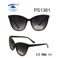 Cat Eye Style Big Frame PC Модные солнцезащитные очки (PS1361)
