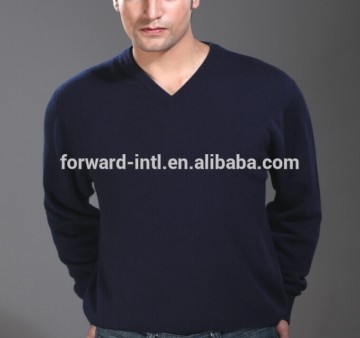 fashion design cashmere v neck men sweater 2014