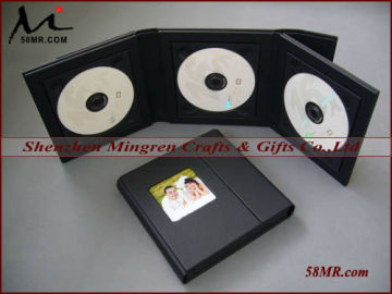 Leather DVD holder,Wedding CD/DVD case