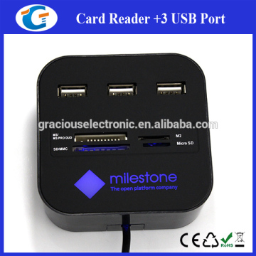 USB combo driver hub with LED logo