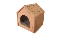 Comfortable Cardboard Cat House with Scratch Pad